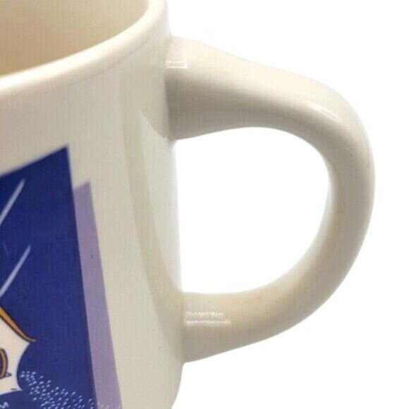 2/$15 Morton Salt Logo Mug 3.5" Girl Umbrella 1968 Yellow Advert Bryan China VTG - Picture 5 of 9